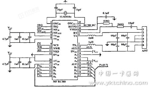 RFID 射頻讀寫(xiě)器硬件電路原理圖